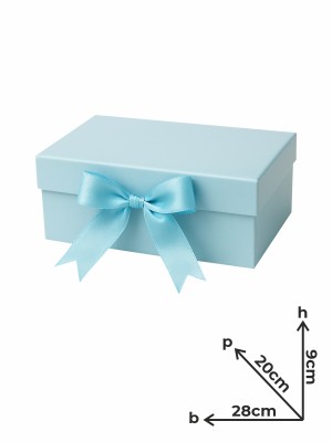 Box Regalo Rigida Media Celeste