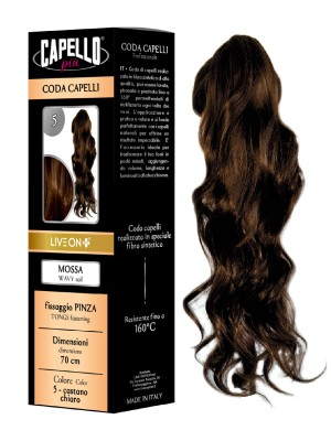 Capello Più Coda Capelli Mossa con Pinza 70cm Nr. 5