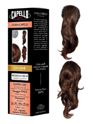 Capello Più Coda Capelli Double Face con Pinza 40/45cm Nr. 5.4