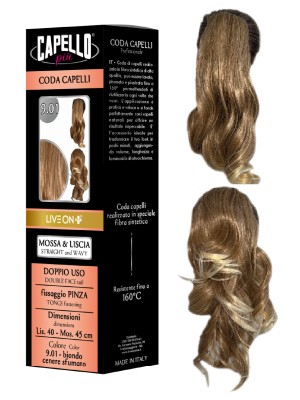Capello Più Coda Capelli Double Face con Pinza 40/45cm Nr. 9.01