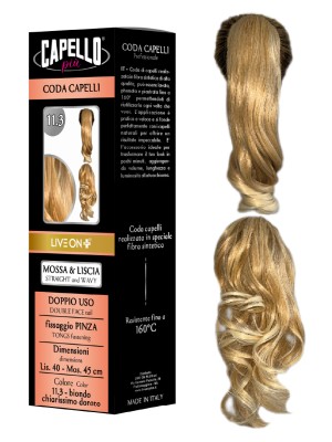 Capello Più Coda Capelli Double Face con Pinza 40/45cm Nr. 11.3