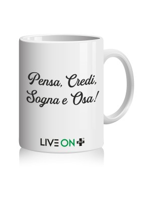 Tazza Live on Plus con Frase N.01