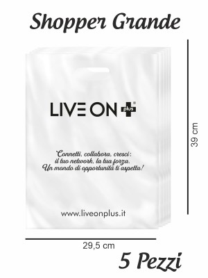 Shopper Busta in Plastica Grande 5pz