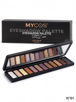MYCOS Cosmetics Palette 12 Ombretti - Eyeshadow Palette N.01