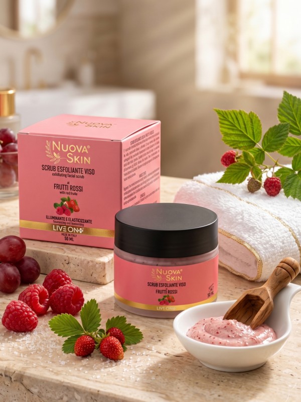 Nuova Skin Scrub Esfoliante Viso Frutti Rossi 50ml