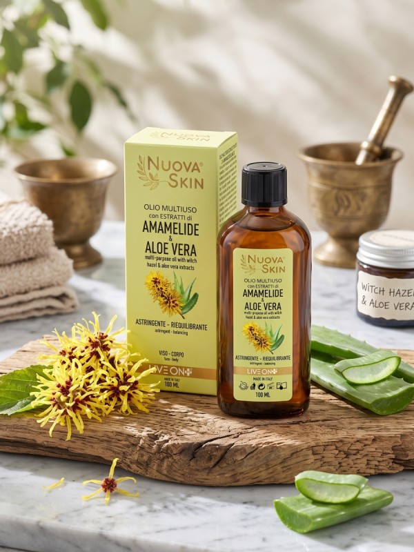 Nuova Skin Olio Multiuso con Estratti di Amamelide & Aloe 100ml