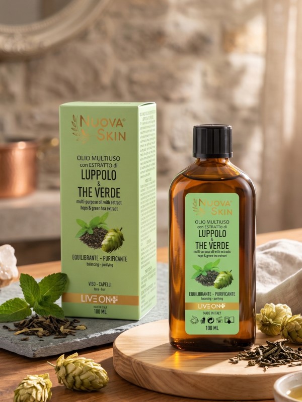Nuova Skin Olio Multiuso con Estratti di Luppolo & Olio The Verde 100ml