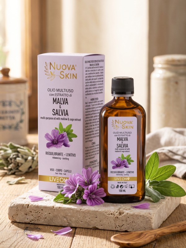 Nuova Skin Olio Multiuso con Estratti di Malva & Salvia 100ml