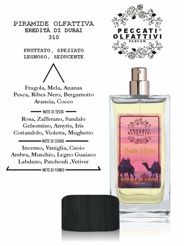 Peccati Olfattivi Eredità di Dubai 310 NICHES 100ml EXTRAIT DE PARFUM