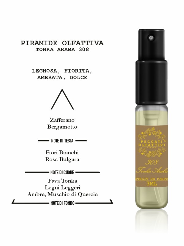 Peccati Olfattivi Tonka Araba 308 NICHES 3ml EXTRAIT DE PARFUM