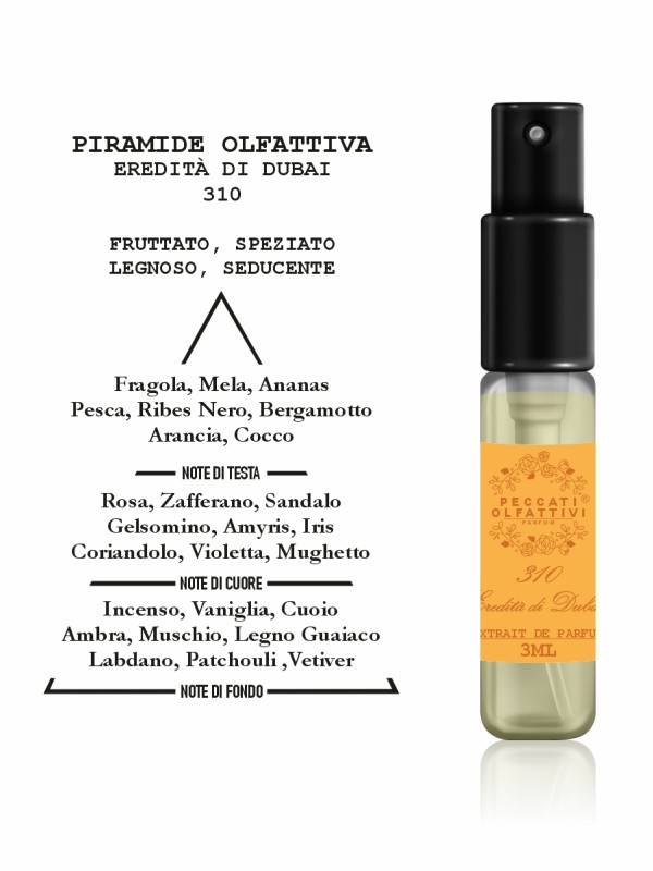 Peccati Olfattivi Eredità di Dubai 310 NICHES 3ml EXTRAIT DE PARFUM
