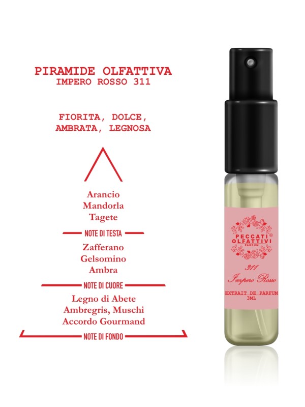 Peccati Olfattivi Impero Rosso 311 NICHES 3ml EXTRAIT DE PARFUM