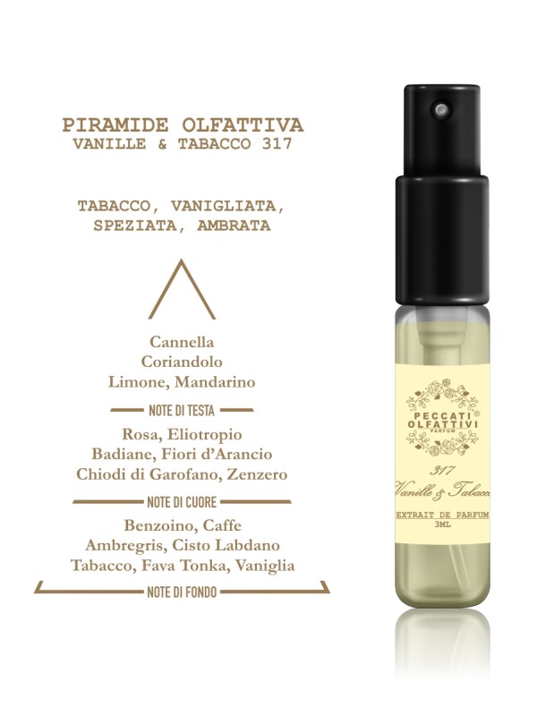 Peccati Olfattivi Vanille & Tabacco 317 NICHES 3ml EXTRAIT DE PARFUM