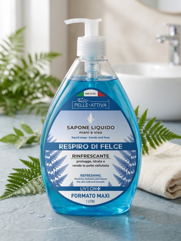 Pelle Attiva Sapone Mani e Viso -  Respiro di Felce 1 Litro