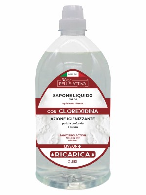 Pelle Attiva Sapone Mani con Clorexidina - Ricarica da 2 Litri