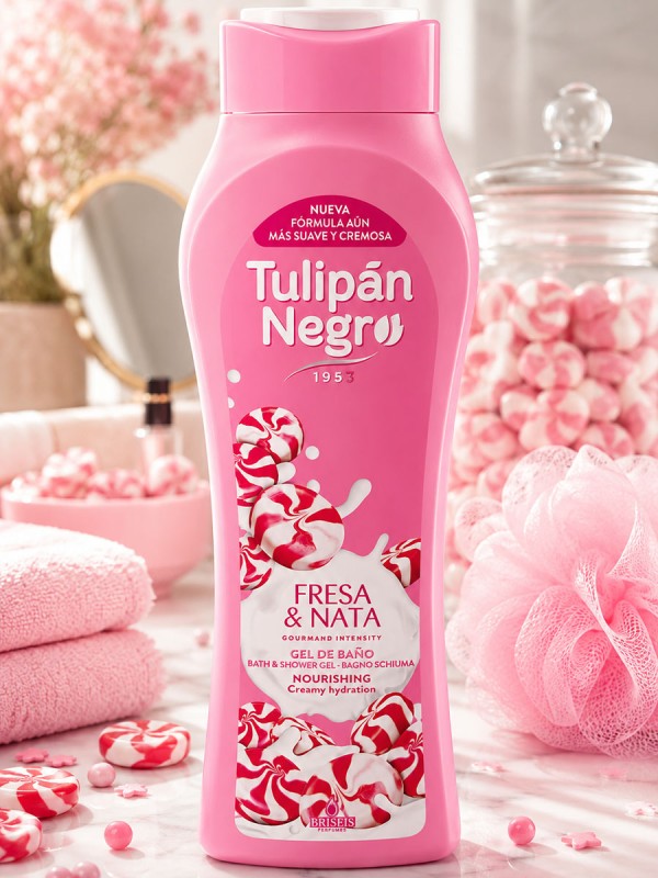 Tulipan Negro Gel Bagno Fresa & Nata 650ml