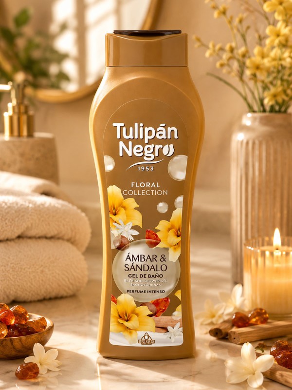 Tulipan Negro Gel Bagno Ambar & Sandalo 650ml
