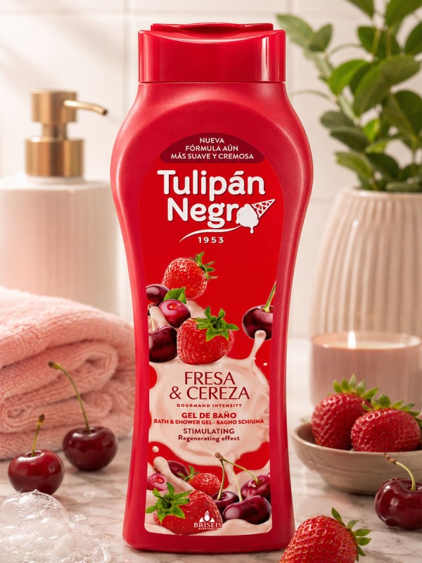 Tulipan Negro Gel Bagno Fresa & Cereza 650ml