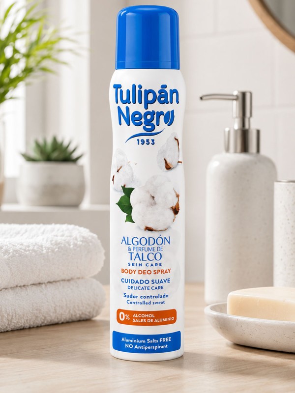 Tulipan Negro Deo Spray Algodon & Perfume de Talco 200ml