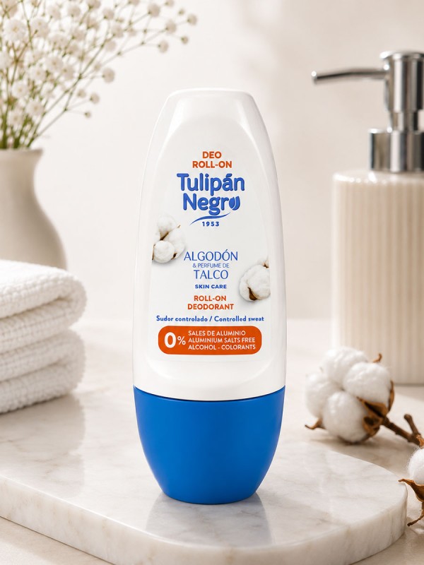 Tulipan Negro Deo Roll-On Algodon & Perfume de Talco 50ml