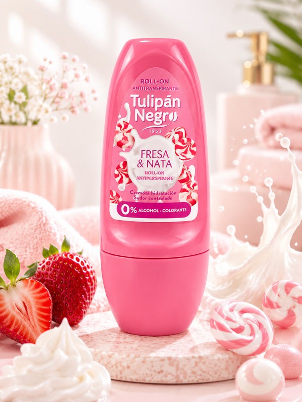 Tulipan Negro Deo Roll-On Fresa & Nata 50ml